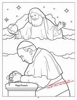 Coloring Pope Francis Book Activity sketch template