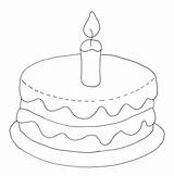 Cake Coloring Birthday Pages Colouring Weefolkart Print Choose Board sketch template