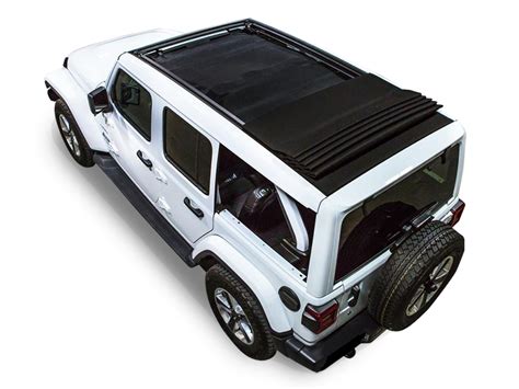 spiderwebshade power top shade  door  black    jeep wrangler jl unlimited jeep