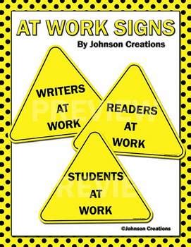 work signs  johnson creations tpt