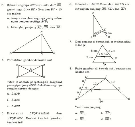 contoh soal kekongruenan segitiga