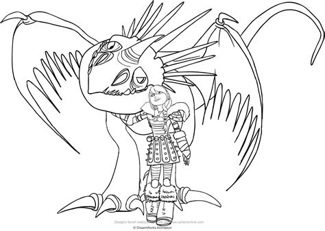 drawing astrid  tormenta  dragon coloring page