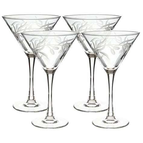 rolf glass olive branch clear 10 oz martini glass set of 4 302133 s4