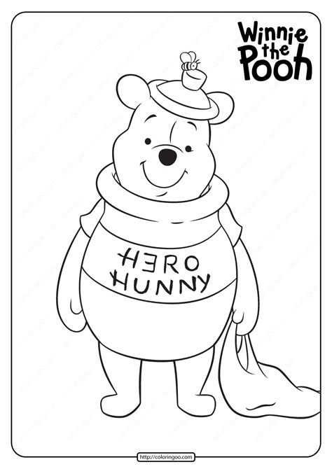 printable winnie  pooh halloween coloring page