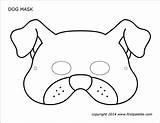 Mask Masks Templates Bulldog Firstpalette Pug Ears Headband sketch template