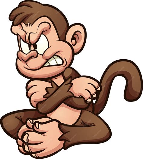 premium vector angry monkey