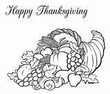 Thanksgiving Coloring Basket Fruit Horn Plenty Canada Drawing Color Pages Packed Happy Turkey Print Kids Dinner Activities Getdrawings Feast Choose sketch template