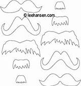 Coloring Mustaches Mustache Moustache Sheet Kids Beard Pages Leehansen Cut Party Mask Costumes Printable Manly Movember Craft Templates Color Many sketch template