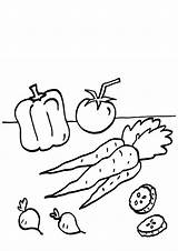 Verduras Pintar Alimentos Malvorlagen Gemuse Niño Veganos Gemuese Ninos sketch template