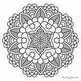 Mandala Coloring Pages Getdrawings Complicated sketch template