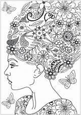 Adulti Fiori Vegetation Vegetazione Justcolor Hairs Malbuch Erwachsene Petals Relaxation Everfreecoloring Flowery Zentangle Nggallery Flying Dessins sketch template