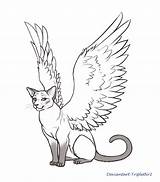 Cat Angel Wings Siamese Drawing Cats Commish Lineart Sitting Getdrawings Chat If Drew Deviantart Solder Stats sketch template