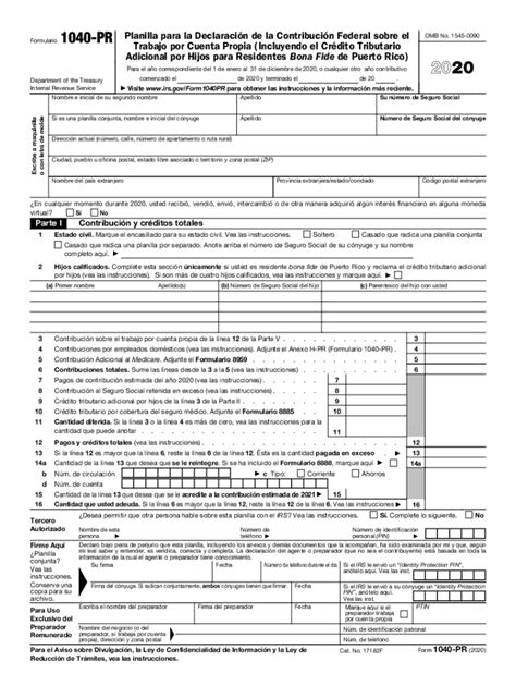 Irs 1040 Pr 2020 2021 Fill Out Tax Template Online Us Legal Forms