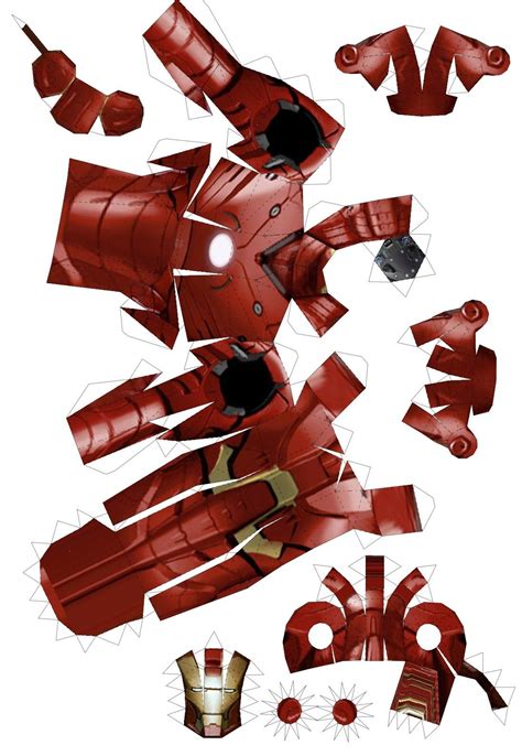 iron man cutout  shown  red