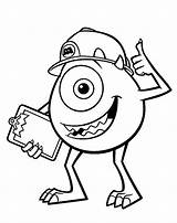 Coloring Mike Pages Wazowski Printable Kids Inc Popular sketch template