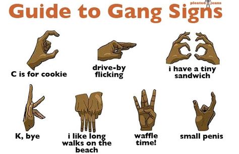 visual guide  gang signs complex