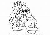 Dedede King Coloring Smash Bros Kirby Pages Super Draw Drawing Step Printable Getdrawings Getcolorings sketch template