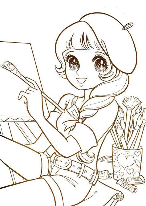 ideas  kawaii girls coloring pages home family style  art
