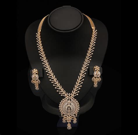 gold  diamond jewellery designs indian diamond bridal necklace sets