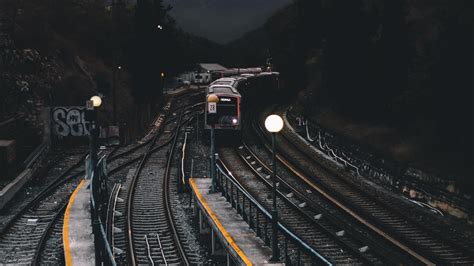 train railways dark evening photography  hd  wallpapersimagesbackgroundsphotos