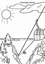 Seilbahn Berge Ferien Malvorlage Gondel Malvorlagen Verwandt Kinderbilder Kostenlose sketch template
