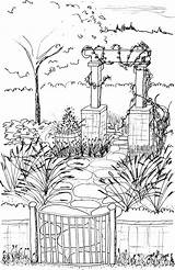 Garden Gate Drawing Thorstenson Elizabeth Drawings 10th Uploaded November Which Wall sketch template