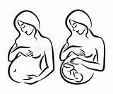 Incinta Stilizzato Pregnancy Maternity Embarazada Embarazadas Gravidanza Stylized Maternidad Ilustraciones Maternità Iconos Embarazo Profilo Illustrazioni Contorno Símbolo Estilizado sketch template