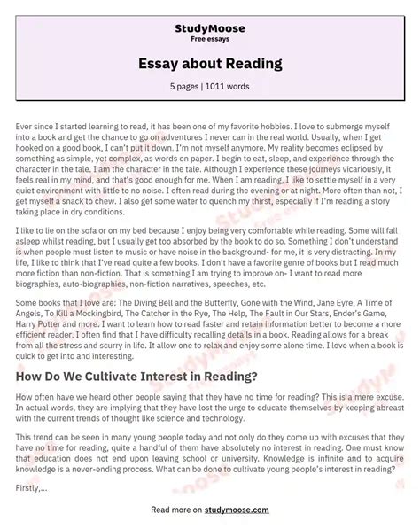 essay  reading  essay