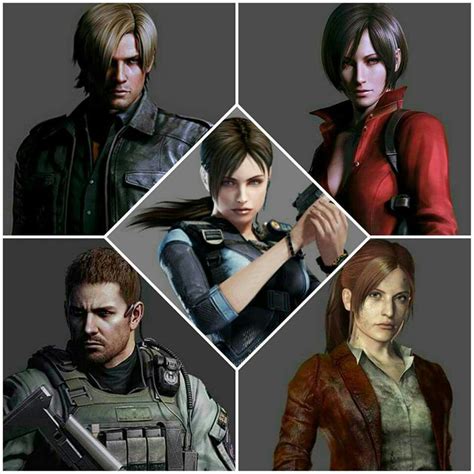 resident evil characters leon kennedy and ada wong and chris redfield