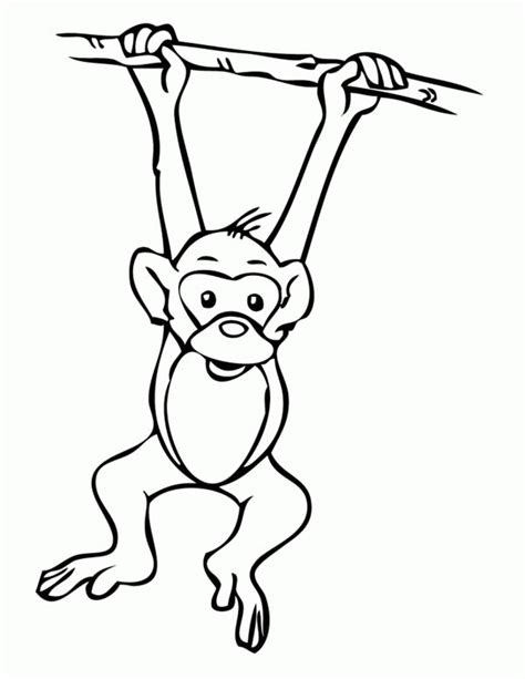 monkey coloring pages printable