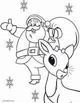 Coloring Santa Pages Rudolph Printable Kids Christmas Color Reindeer Sleigh Red Sheets Cool2bkids Cartoon Getcolorings Nosed sketch template