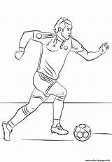 Bale Coloring Soccer Gareth Pages Printable Print sketch template