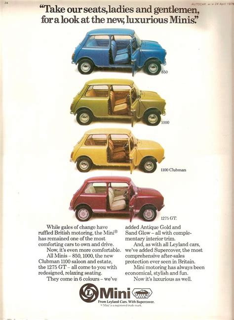 austin mini advert 1976 mini morris mini cars mini