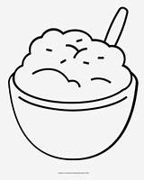 Mashed Potatoes sketch template
