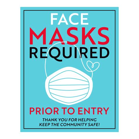 face masks required prior  entry sign schwaab