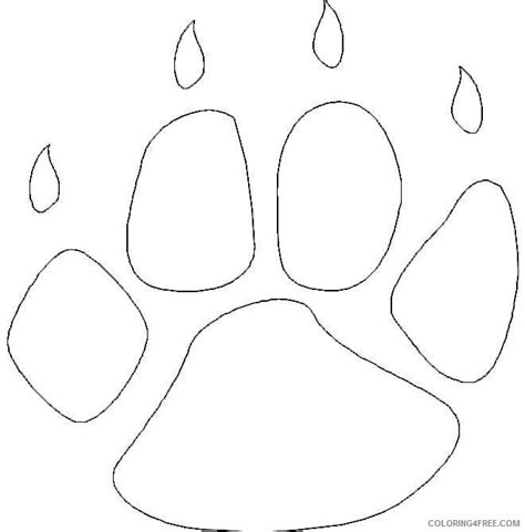 bear paw coloring page printables