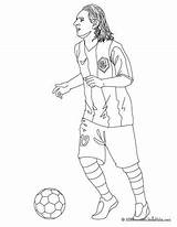 Messi Soccer Lionel Coloring Pages Color Playing Football Print Hellokids Online sketch template
