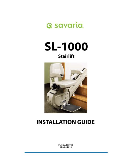 savaria sl  stair lift installation guide manualzz