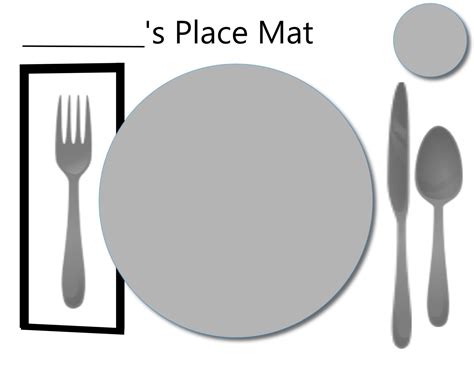 teaching kids  set  table printable place mat project dr