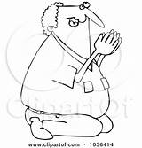Kneeling Coloring Man Praying Outline Illustration Royalty Djart Clip Vector Clipart Religious 2021 Clipartof sketch template
