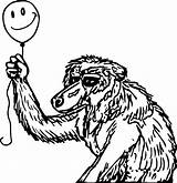 Baboon Coloring Balloon Wecoloringpage Pages Clipartmag Clipart sketch template