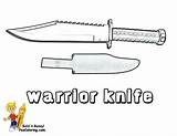 Knife Coloring Designlooter Yescoloring Weapon Military sketch template