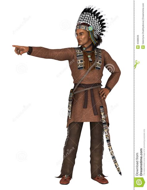 Native American Man Stock Illustration Image 45988636