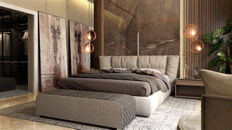 luxury modern bedroom  behance