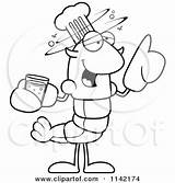 Drunk Cartoon Mascot Crawdad Chef Lobster Character Clipart Cory Thoman Outlined Coloring Vector 2021 sketch template