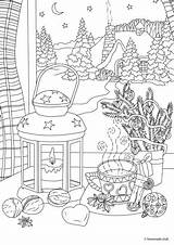 Winter Coloring Pages Christmas Night Joy Adult Favoreads Printable Colors Sheets Club Adults Holiday Colouring Inspirational Book Choose Board sketch template