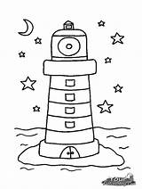 Coloring Pages Nautical Lighthouse Adults Beach Sheet Kids Qnd Popular Print Template Coloringtop sketch template