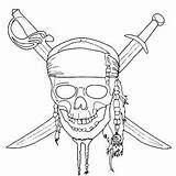 Pirates Caribbean Sparrow Druku Piraci Kolorowanki Caraibes Kolorowanka Czaszka Piratow Tête sketch template