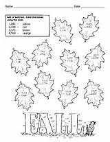 Math Fall Addition Worksheet Digit Regrouping Worksheets Subtraction Fun Grade Autumn Halloween Printables sketch template