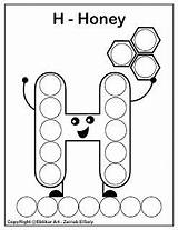 Dot Marker Coloring Letter Honey Printable Pages Abc Printables Visit Preschool Alphabet sketch template